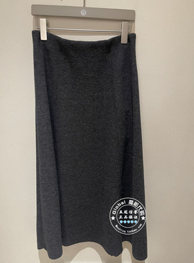 NUTS国内代购 2026春 纯色高腰气质优雅毛呢半身裙6480618A1