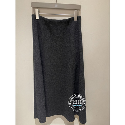 NUTS国内代购 2026春 纯色高腰气质优雅毛呢半身裙6480618A1