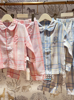 gelato pique 国内代购 可爱儿童格纹睡衣 PKFP255348/PKFT255347