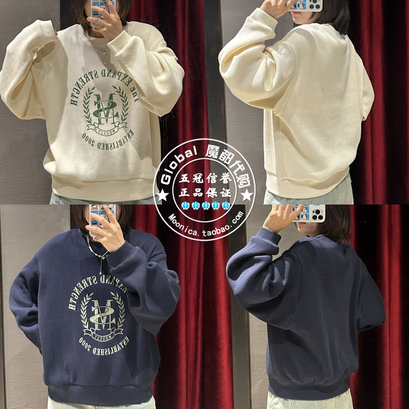 字母卫衣MOUSSY日系棉女