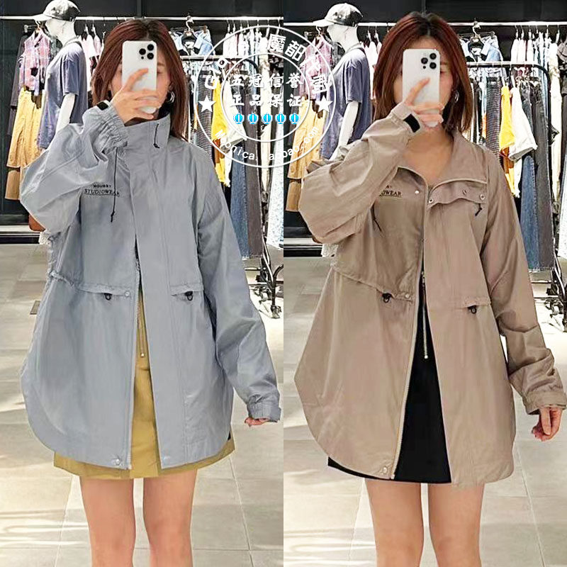 MOUSSY日系宽松立领外套上衣女