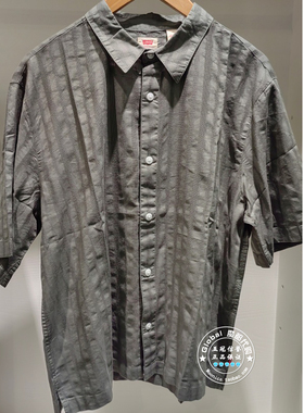 正品levis李维斯 26春 男士竖条纹翻领短袖衬衫 005GH-0002