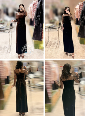 SNIDEL 国内代购 26早春   气质网纱透视拼接连衣裙 SWFO255093