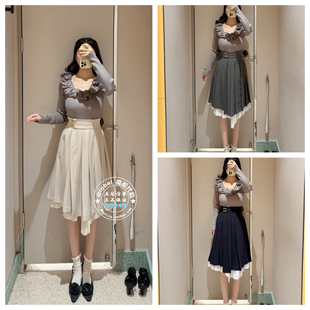 SNIDEL 国内代购 25秋冬 不规则百褶叠层高腰半身裙 SWFS255101