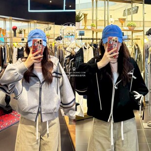 特价 MOUSSY国内代购 25秋 连帽长袖休闲卫衣外套女028IAA80-1009