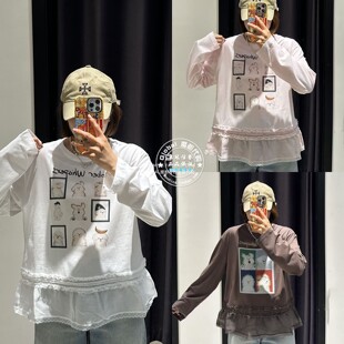 MOUSSY国内代购 25秋冬 潦草小狗联名上衣卫衣女 028IAA01-1035