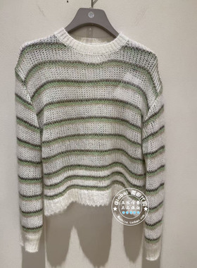 NUTS国内代购 2026春 圆领条纹羊毛混纺休闲百搭针织衫7120511A1