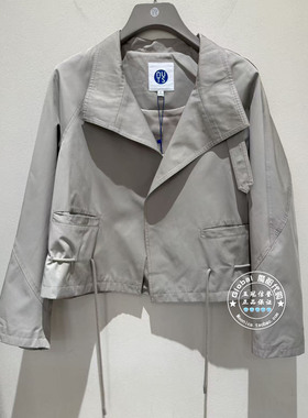 NUTS国内代购 2026春 纯色翻领抽绳休闲百搭短外套7110403A1