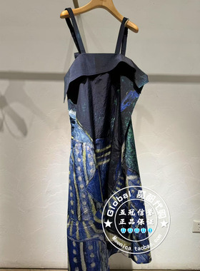 INITIAL国内代购 25春 女印花时尚吊带连衣裙25SDNFMCXX080不退换