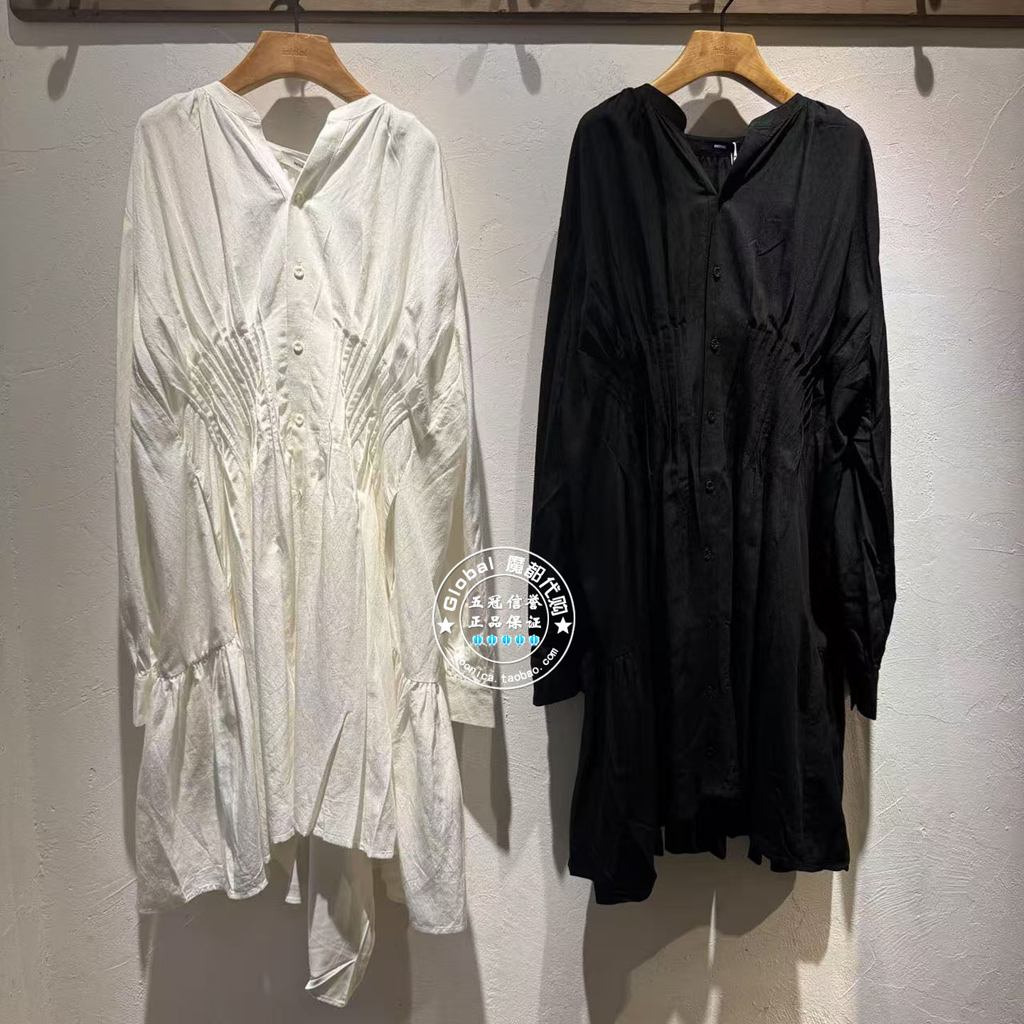 INITIAL国内代购 25秋 女翻领收腰长袖连衣裙25FDNFMCVV528不退换