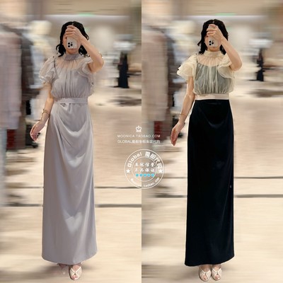 SNIDEL冬款日系优雅薄纱连衣裙