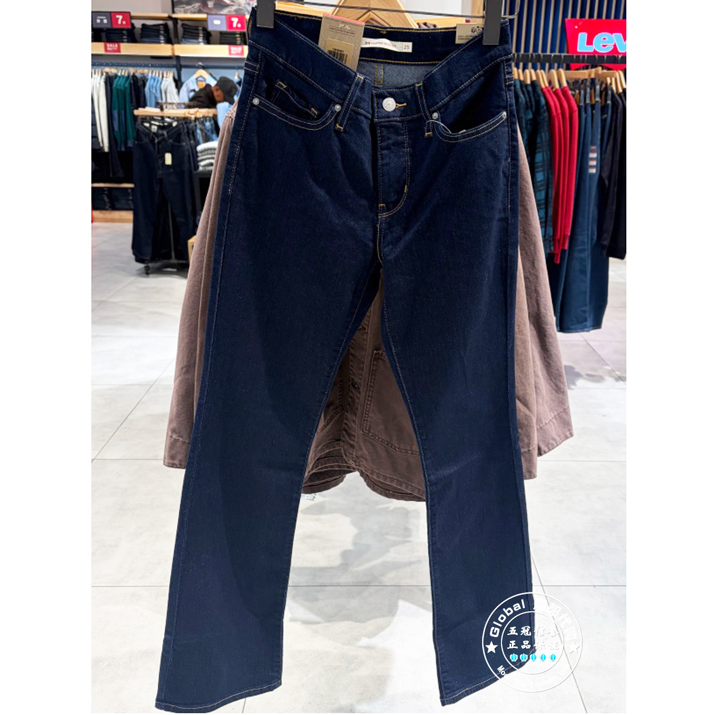 特价正品levis李维斯 26春 315中腰微喇深蓝色牛仔裤女19632-0001