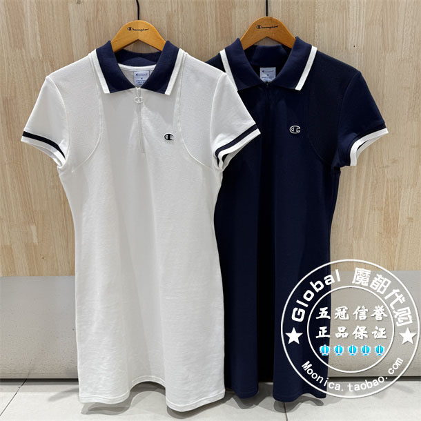 CHAMPIONPOLO领短袖连衣裙女