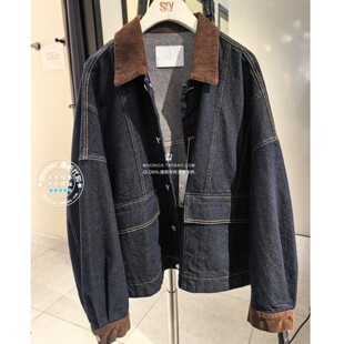 特价！MOUSSY国内代购 复古灯芯绒翻领牛仔衣服外套028JAB10-1377