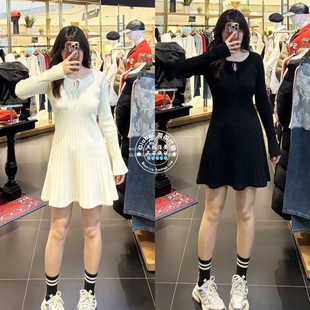 特价 MOUSSY国内代购 25冬 修身中短款针织衫连衣裙010IA373-6371