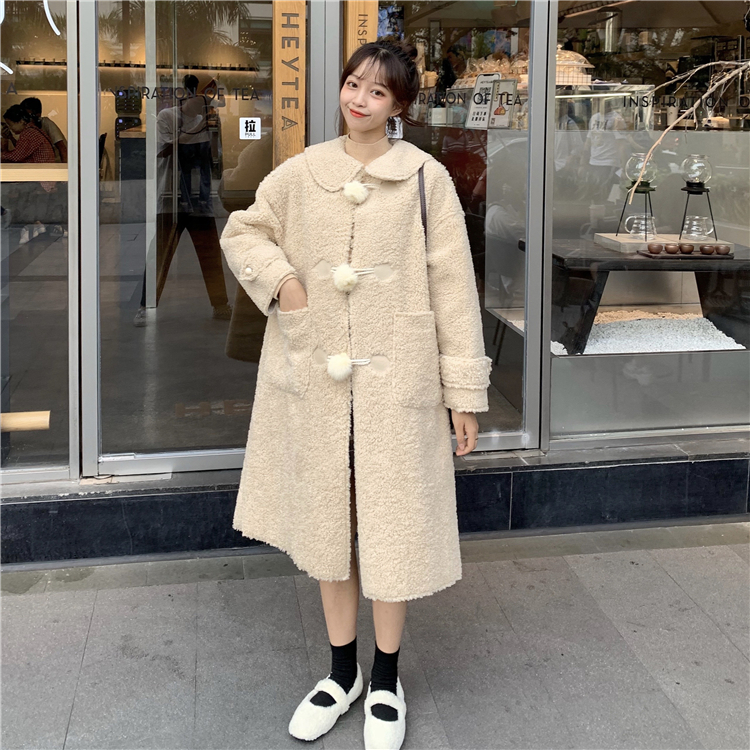 Real price ~ versatile doll collar fur integrated lamb fur coat