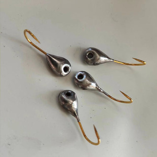 手工狼牙鲫朝天钩45度水滴形歪嘴铅头钩野钓传统钓草洞七星逗钓钩