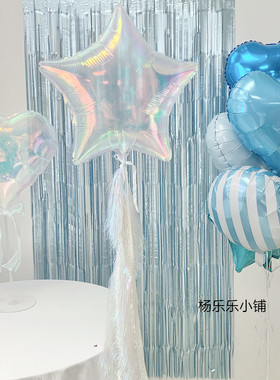 生日派对18寸周岁幻彩膜气球