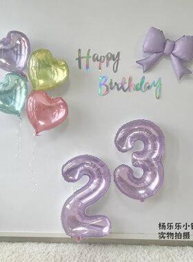 生日派对装饰布置用品水晶数字男朋友女朋友生日布置拍照道具背景