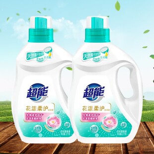 超能花漾柔护洗衣液大桶家用补充装去污持久留香正品低泡易漂