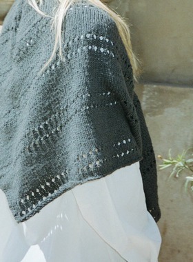 Olivia Shawl奥利维拉披肩Biches&Buches夏季棉线材料包 文字图解