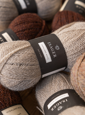 ISAGER Highland 高地羊毛中细线丹麦进口柔软提花线50克 275米