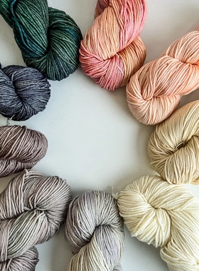 malabrigo Rios 乌拉圭手染线进口中粗线美利奴羊毛冬季段染毛衣