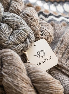 ISAGER Tweed细夹花羊毛线丹麦进口彩点提花细毛50g200米毛衣线