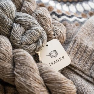 ISAGER Tweed细夹花羊毛线丹麦进口彩点提花细毛50g200米毛衣线