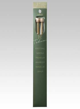 日本可乐Clover匠23厘米长直针棒针单头2本毛衣围巾片织编织工具