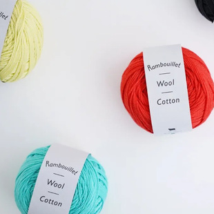 兰布棉RambouilletWoolCotton日本横田Daruma羊毛线春夏毛衣线50g