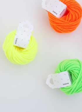 横田iroiro Neon小粗卷线荧光Daruma日本进口装饰线刺绣线diy线材