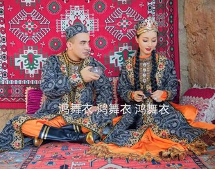 旅拍服装 鸿舞衣 维吾尔族男女款 舞蹈服装 新疆民族服装