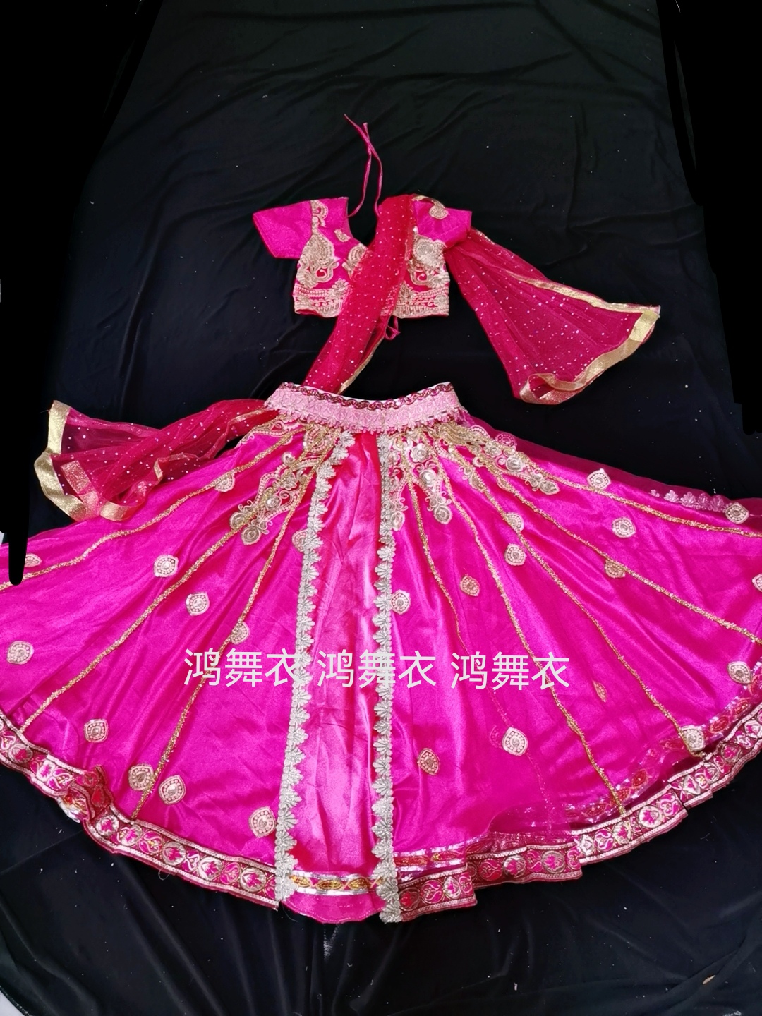 鸿舞衣 印度舞蹈服装三件套特