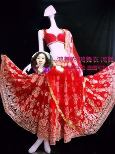 套装 鸿舞衣量身定制 纯手工缝制印度烫钻胸衣式