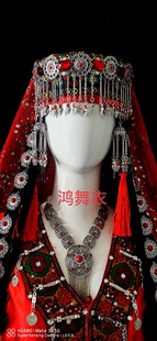 彩花辫子55 黑花辫子80 烫钻头纱150 帽子188 塔吉克族