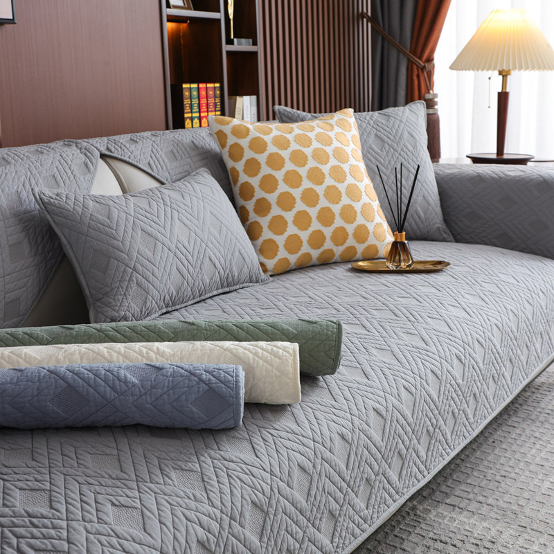 水洗全棉沙发垫子防滑四季通用