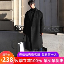 加厚男士 潮 呢子大衣中长款 新款 2019冬季 毛呢大衣男英伦风外套韩版