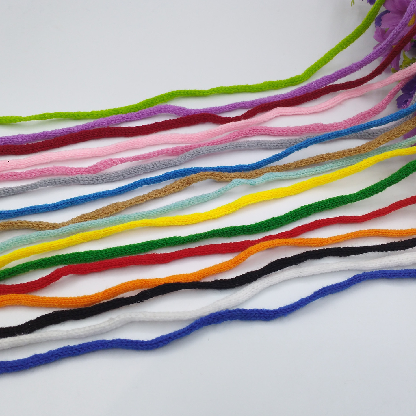 新品5mm彩色开司米绳子帽绳抽绳束口袋绳编织DIY手工服装辅料1米