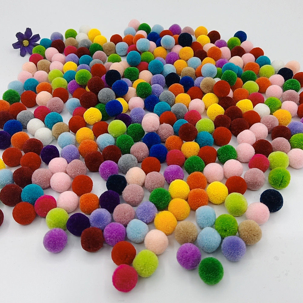 1.5cm开司米圆球diy材料毛毛绒球挂饰杨梅球装饰服装辅料30个包邮