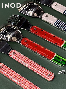 法国AKINOD磁吸便携餐具便当不锈钢刀叉勺带收纳盒户外旅行上班族