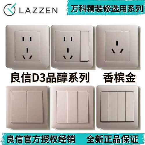 Nader/良信开关插座上海香槟金