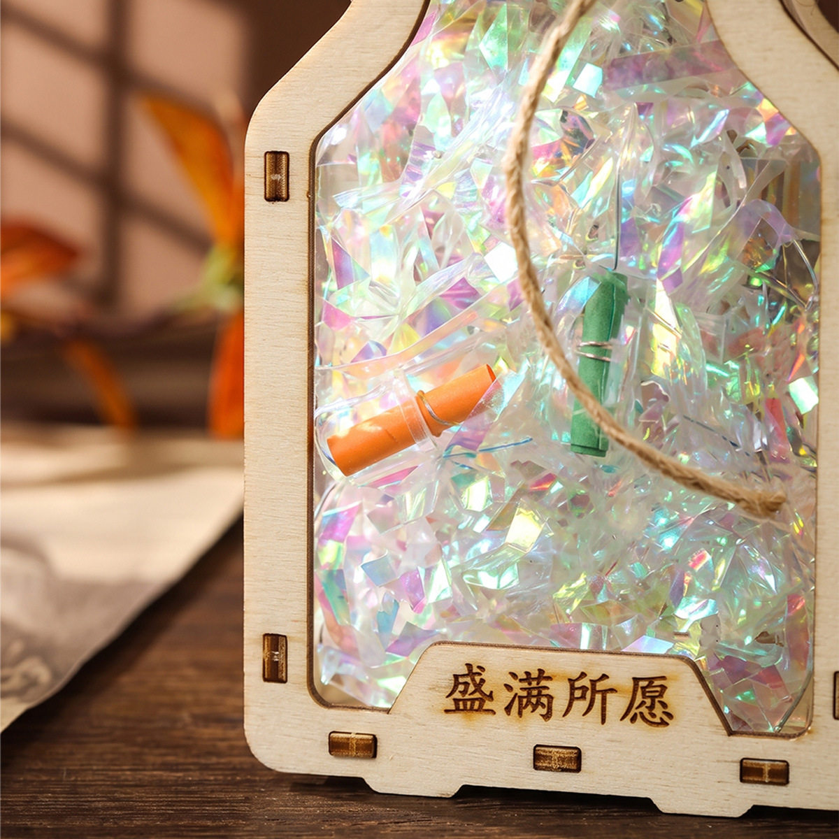 木质星星许愿瓶中秋灯笼D图片