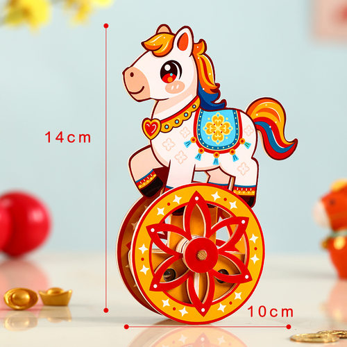 马年儿童元旦新年礼品木制不倒翁