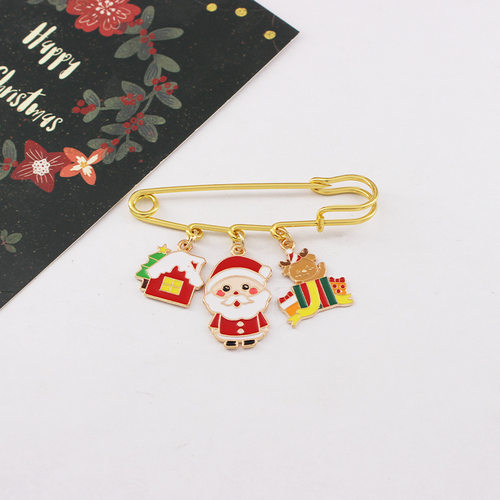 圣诞节跨境胸针合金可爱