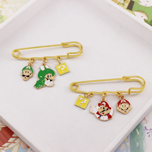 卡通游戏玛丽奥胸针可爱