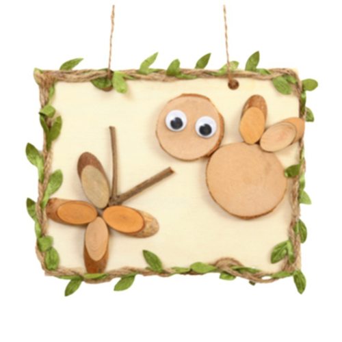 植树节手工创意DIY原木树枝画自然原木片手工材料包亲子幼儿园