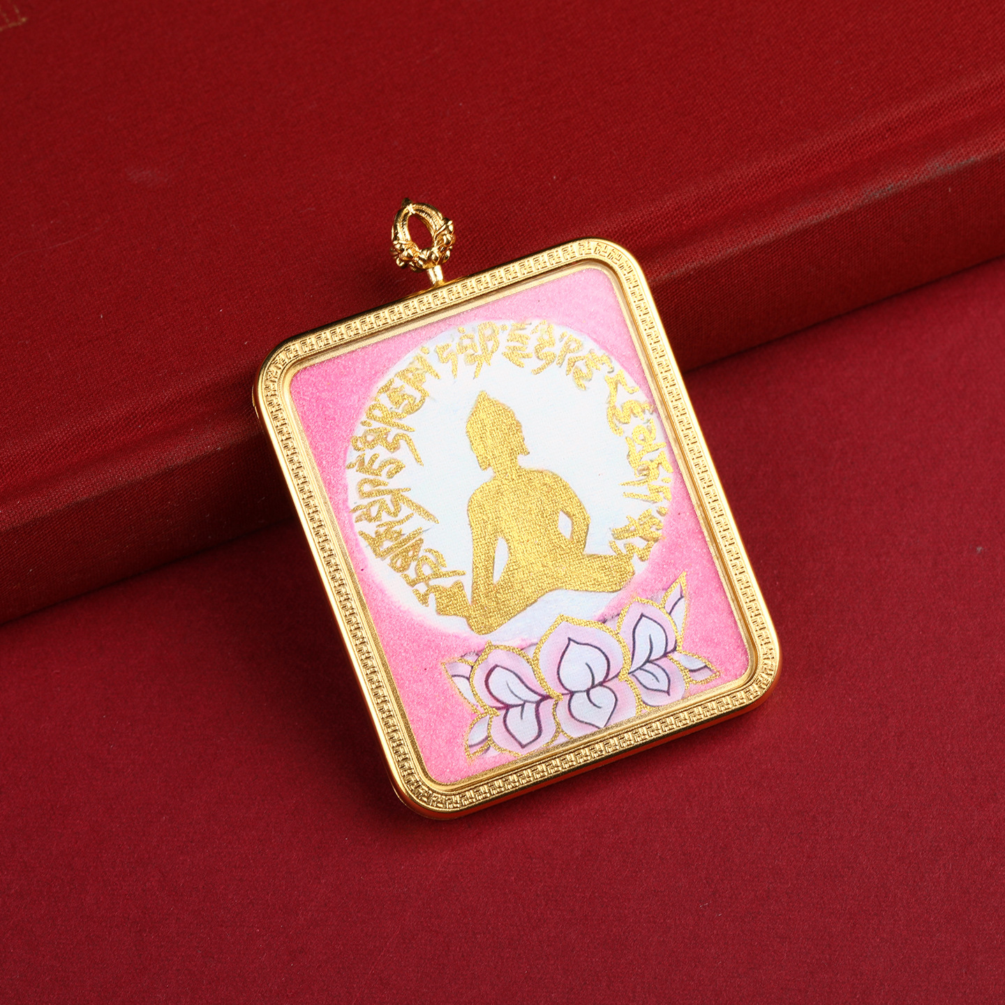 唐卡半手绘喵姐心咒粗矿