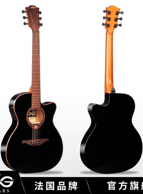 法国LAG单板吉他T118ASCE面单电箱民谣弹唱指弹演出薄款木吉他