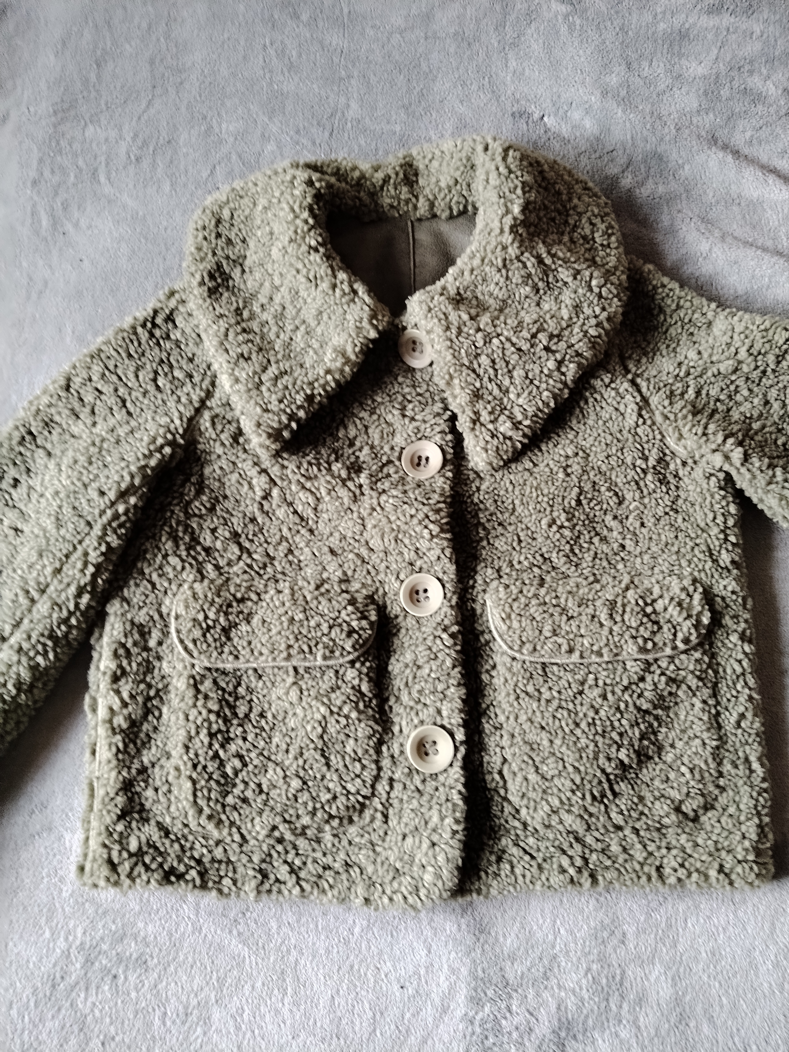 2025年新款短款可爱海军领仿羊羔毛外套女年轻款毛毛大衣冬